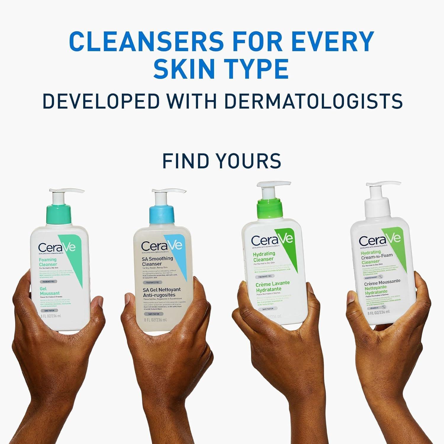 CeraVe Hydrating Cleanser 236ml for Normal to Dry Skin - Fragrance Free, With Ceramides