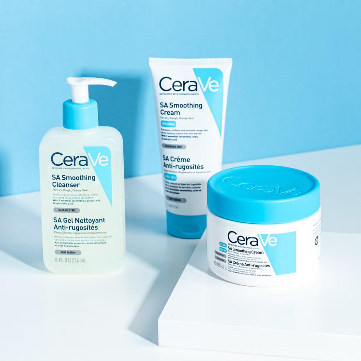 CeraVe SA Smoothing Cream 177ml for Dry, Rough, Bumpy Skin with Ceramides, Urea, Salicylic Acid, Fragrance Free