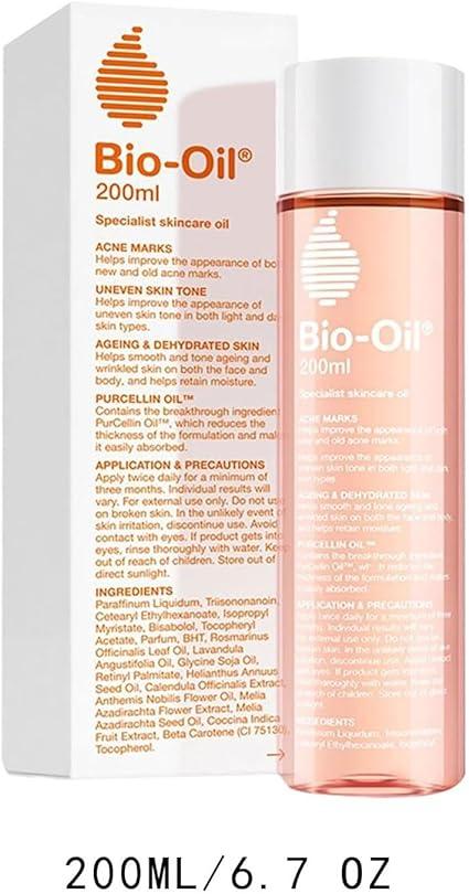 Bio-Oil Specialist Skincare Oil 200ml for Scars, Stretch Marks, Uneven Skin Tone, Ageing Skin, Dehydrated Skin