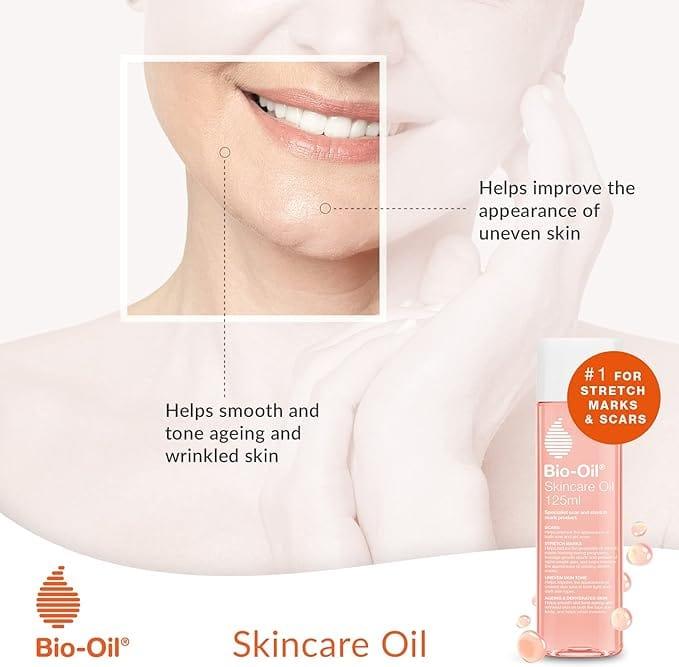 Bio-Oil Skincare Oil 60ml - Improves Scars, Stretch Marks, Uneven Skin Tone, Aging & Dehydrated Skin