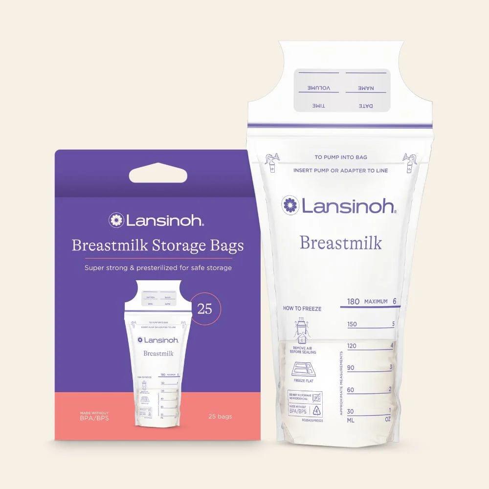Lansinoh Breastmilk Storage Bags 25 Pack - Leak-proof, Pre-sterilized, BPA/BPS Free