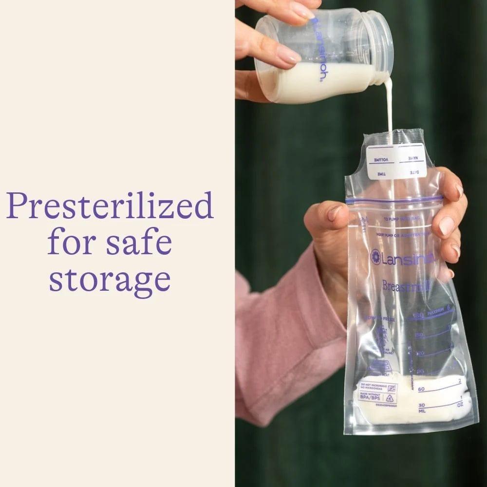 Lansinoh Breastmilk Storage Bags 25 Pack - Leak-proof, Pre-sterilized, BPA/BPS Free