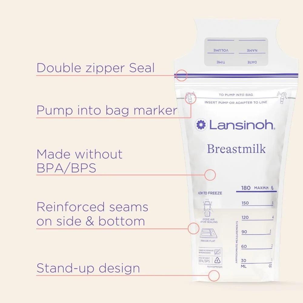 Lansinoh Breastmilk Storage Bags 25 Pack - Leak-proof, Pre-sterilized, BPA/BPS Free
