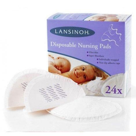 Lansinoh Disposable Nursing Pads 24 Count - Ultra slim, absorbent, stay-dry lining