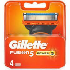 Gillette Fusion5 Power Razor Blades 4 Pack with 5 Blades, Precision Trimmer, Close Shave, Anti-Friction Blades, and PowerGlide Blade Coating