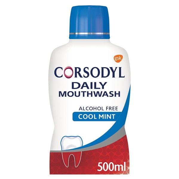 Corsodyl Daily Mouthwash Cool Mint 500ml Alcohol Free for Healthy Gums