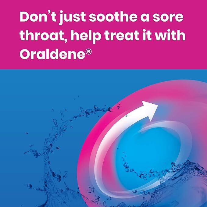 Oraldene Antibacterial Mouthwash for gingivitis, mouth ulcers, sore gums, sore throat - 200ml