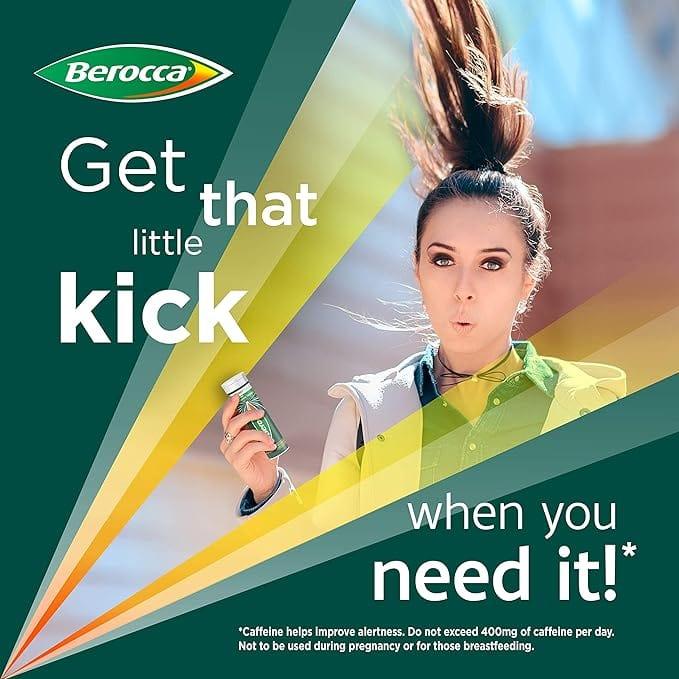Berocca Boost Effervescent Tablets 30 Pack Cherry Flavor - Vitamins & Minerals, Caffeine, Guarana, Alertness, Energy