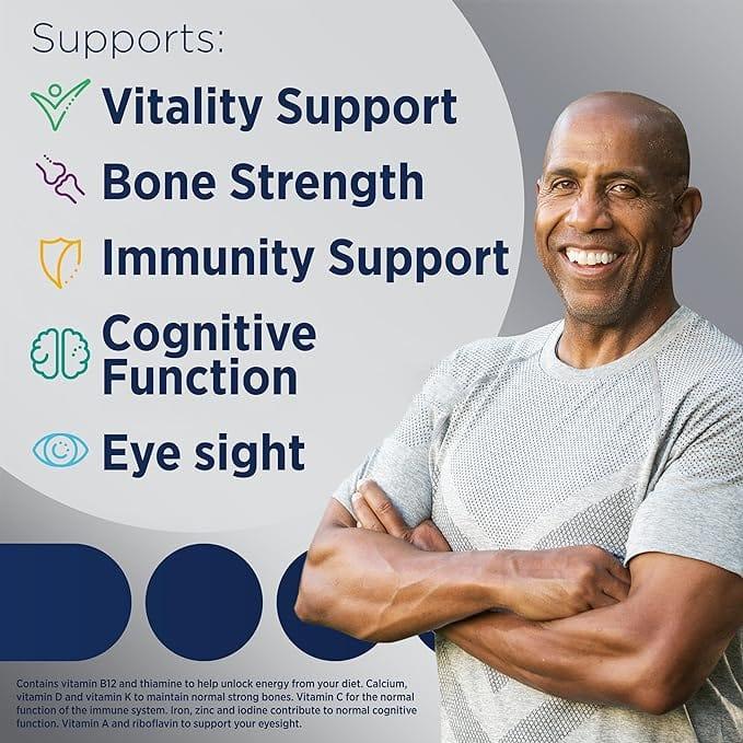 Centrum Advance 50+ Multivitamin Tablets 30s for Adults - Vitality, Bone, Immunity, Cognitive, Eye Support