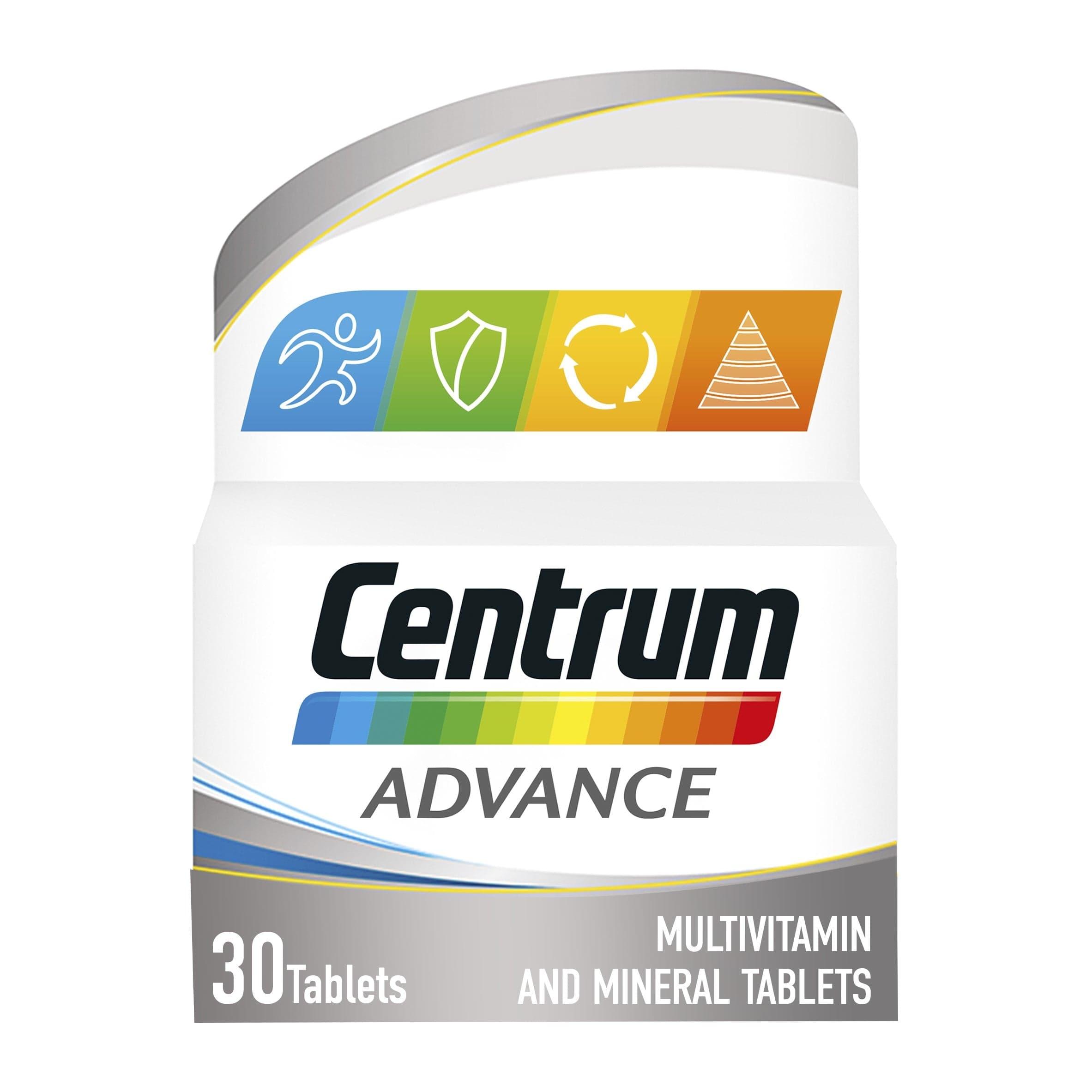 Centrum Advance Multivitamin Tablets 30s Supports Adults Wellbeing