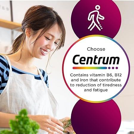 Centrum Women Multivitamin 30 Tablets - Complete daily multivitamin for women's nutritional needs. Supports immunity, hair, skin & nails. Contains Vitamin D. 
