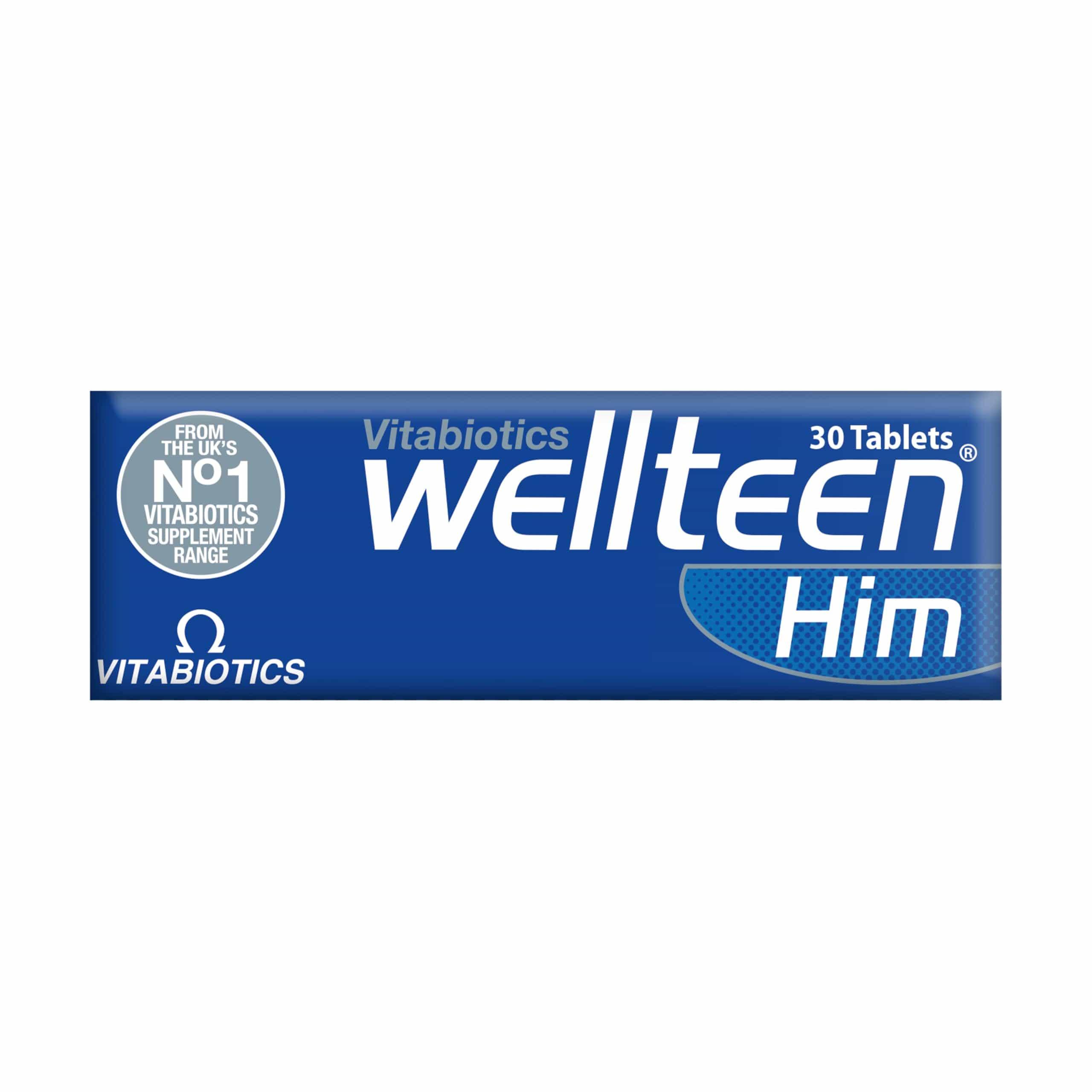 Vitabiotics Wellteen For Him Tablets, 24 Nutrients, Vitality & Wellness, Reduce Tiredness & Fatigue