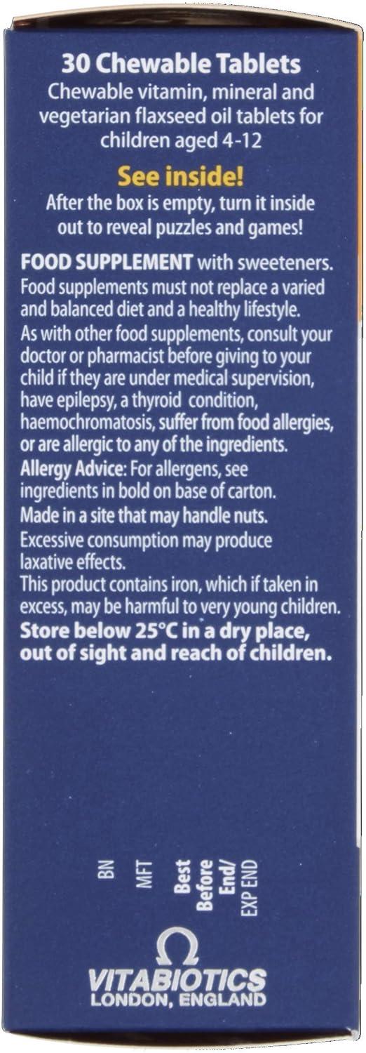 Vitabiotics Wellkid Multi-Vitamin Smart Chewable 30 Pack 4-12 years