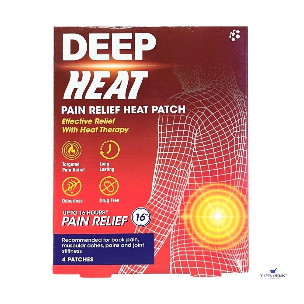 Deep Heat Pain Relief Heat Patch for Back Pain, Effective Relief, Long Lasting, Targeted Pain Relief, Odourless, Drug Free