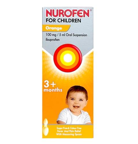 Nurofen for Children Orange 100mg/5ml 200ml Oral Suspension for Fever and Pain Relief