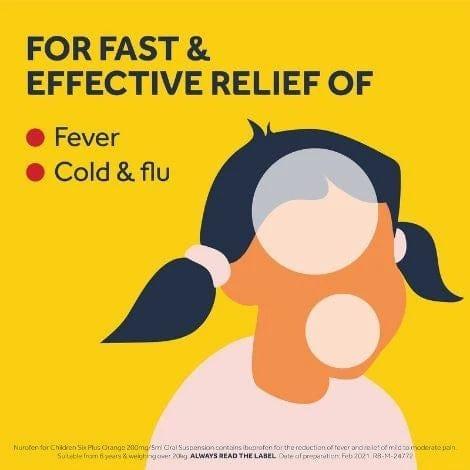 Nurofen for Children 6+ Strawberry Flavor Oral Suspension 200ml Ibuprofen Fever and Pain Relief