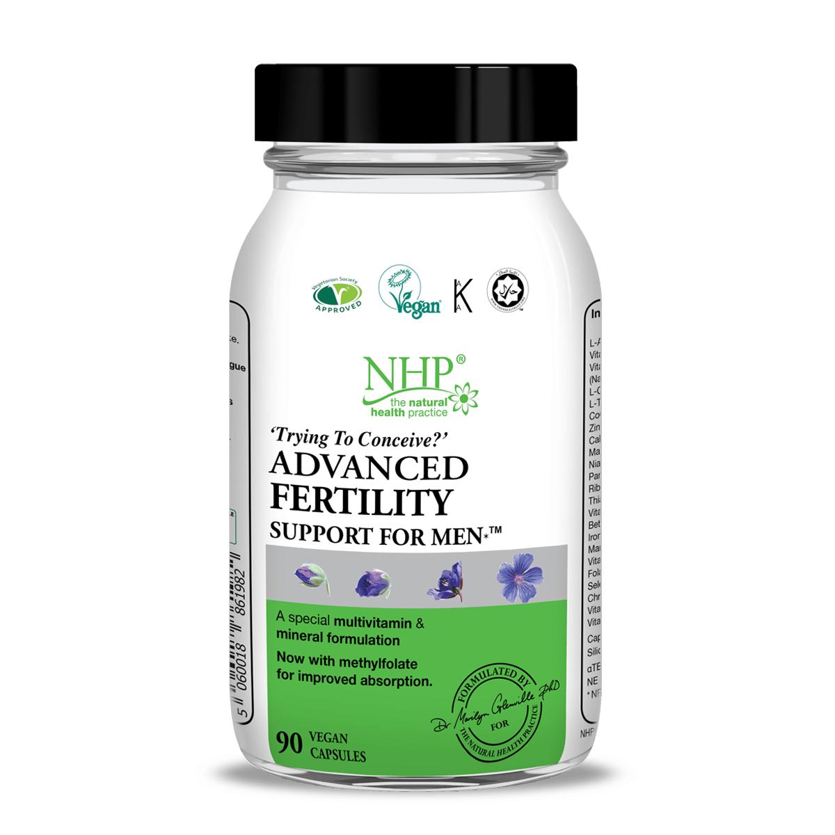 NHP Fertility Support for Men 90 Capsules Multivitamin & Mineral