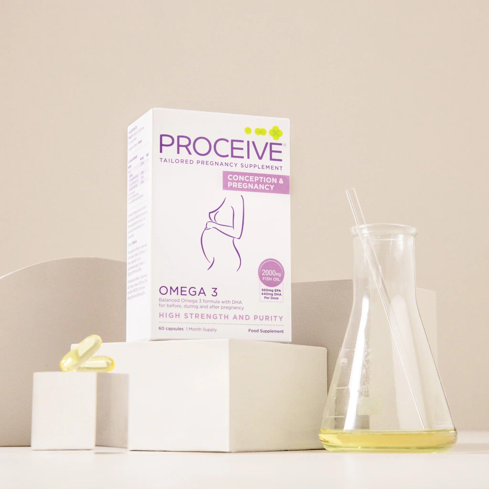 Proceive Omega 3 Pregnancy Supplement - High Strength DHA & EPA - 60 Capsules