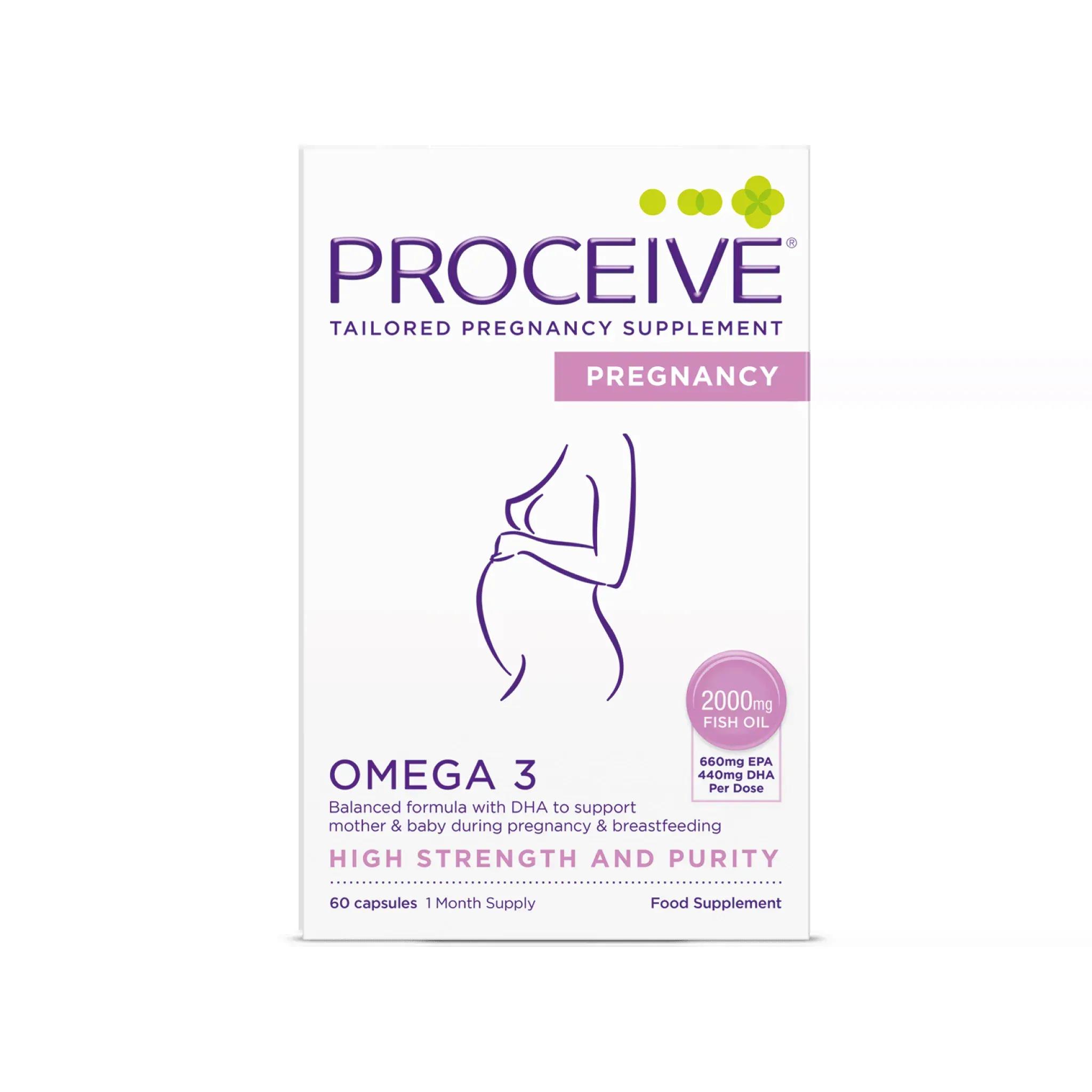 Proceive Omega 3 Pregnancy Supplement - High Strength DHA & EPA - 60 Capsules