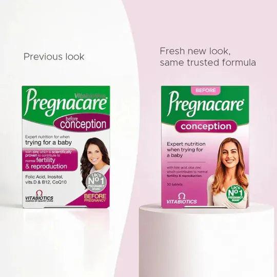 Vitabiotics Pregnacare Conception 30 Tablets - Supports Fertility & Reproduction with Folic Acid, Inositol, Vitamins D & B12, CoQ10 & Zinc