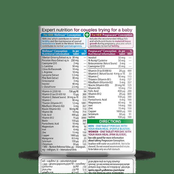Vitabiotics Pregnacare Him & Her Conception for Couples - Fertility & Reproduction