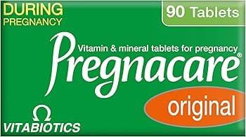 Vitabiotics Pregnacare Original 90 Tablets - 19 Vitamins & Minerals, Folic Acid, During Pregnancy
