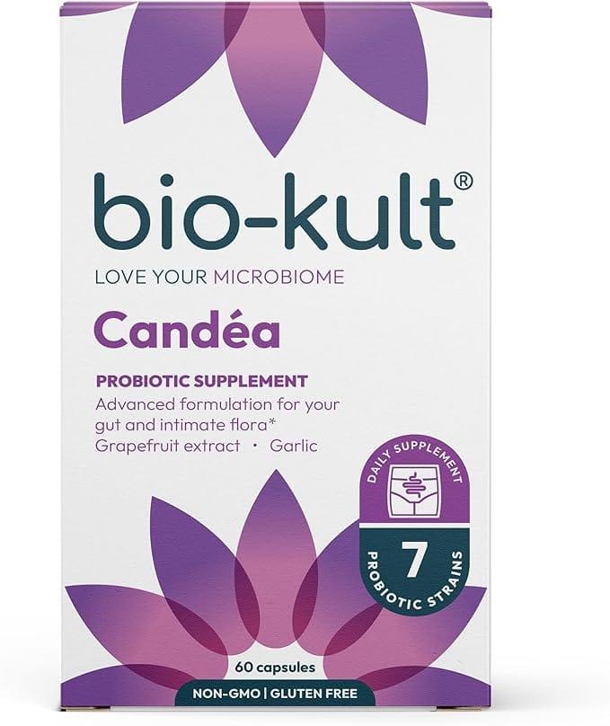 Bio-Kult Candea Probiotic Supplement - 60 Capsules with 7 Strains, Garlic & Grapefruit Extract