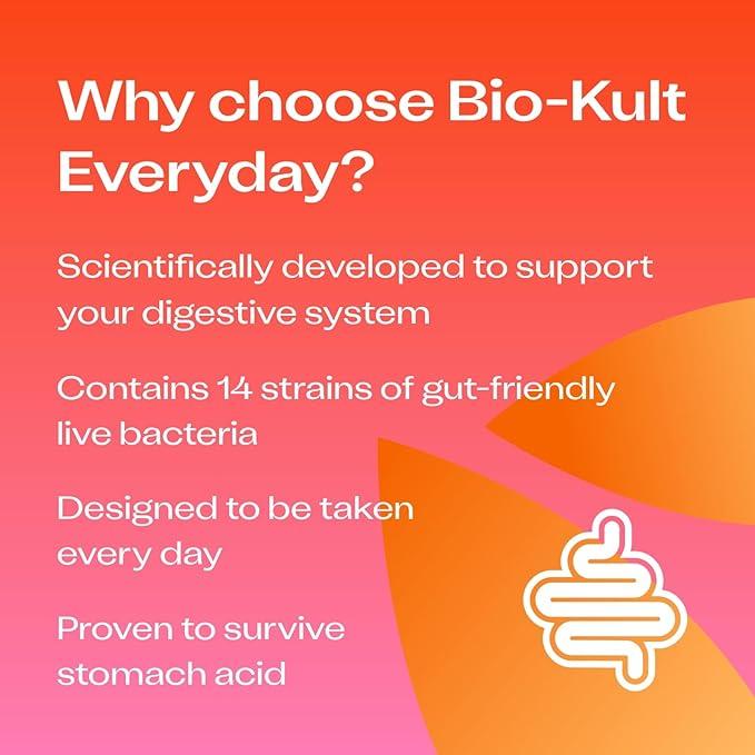 Bio-Kult Everyday Probiotic Supplement 14 Strains 120 Capsules for Digestive System