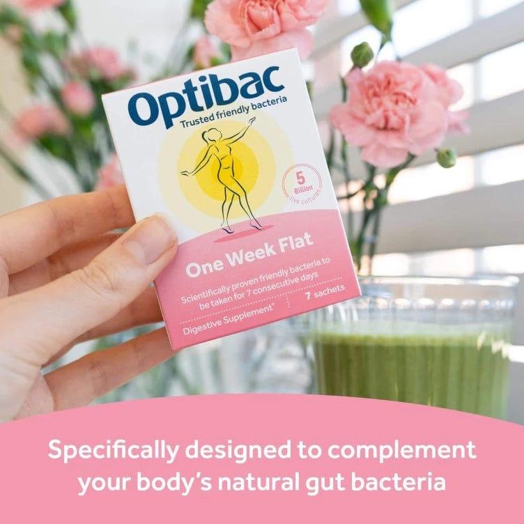 Optibac One Week Flat Probiotics 7 Sachets - Supports gut health and digestion