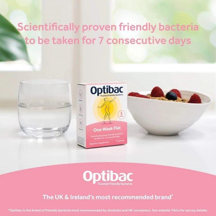 Optibac One Week Flat Probiotics 7 Sachets - Supports gut health and digestion