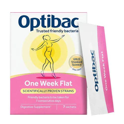 Optibac One Week Flat Probiotics 7 Sachets - Supports gut health and digestion