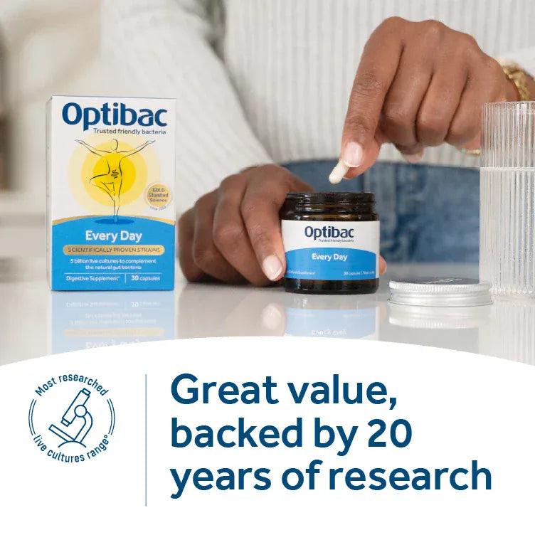 Optibac Every Day Probiotics - 90 capsules - Digestive Health - 5 Billion CFU