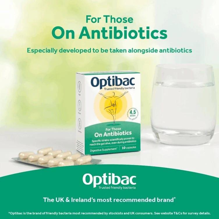 Optibac Probiotics For Those On Antibiotics - 10 Capsules, Digestive Supplement