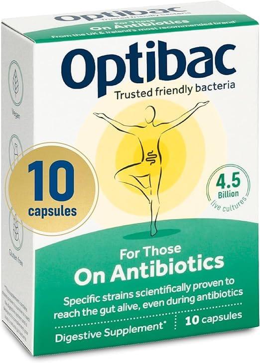 Optibac Probiotics For Those On Antibiotics - 10 Capsules, Digestive Supplement