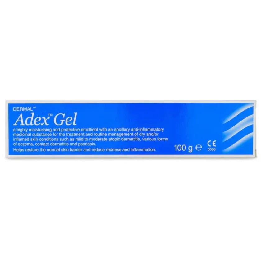 Adex Gel 100g Skin Care for Dry Skin, Eczema, Psoriasis - Highly Moisturising, Reduces Redness & Inflammation