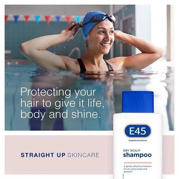 E45 Dry Scalp Shampoo 200ml - Dermatological, Soothing, Perfume Free