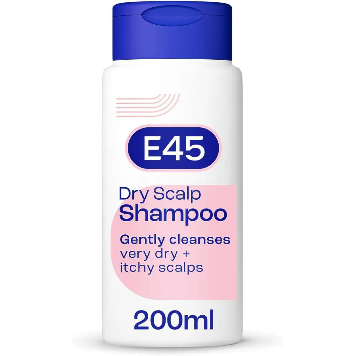 E45 Dry Scalp Shampoo 200ml - Dermatological, Soothing, Perfume Free