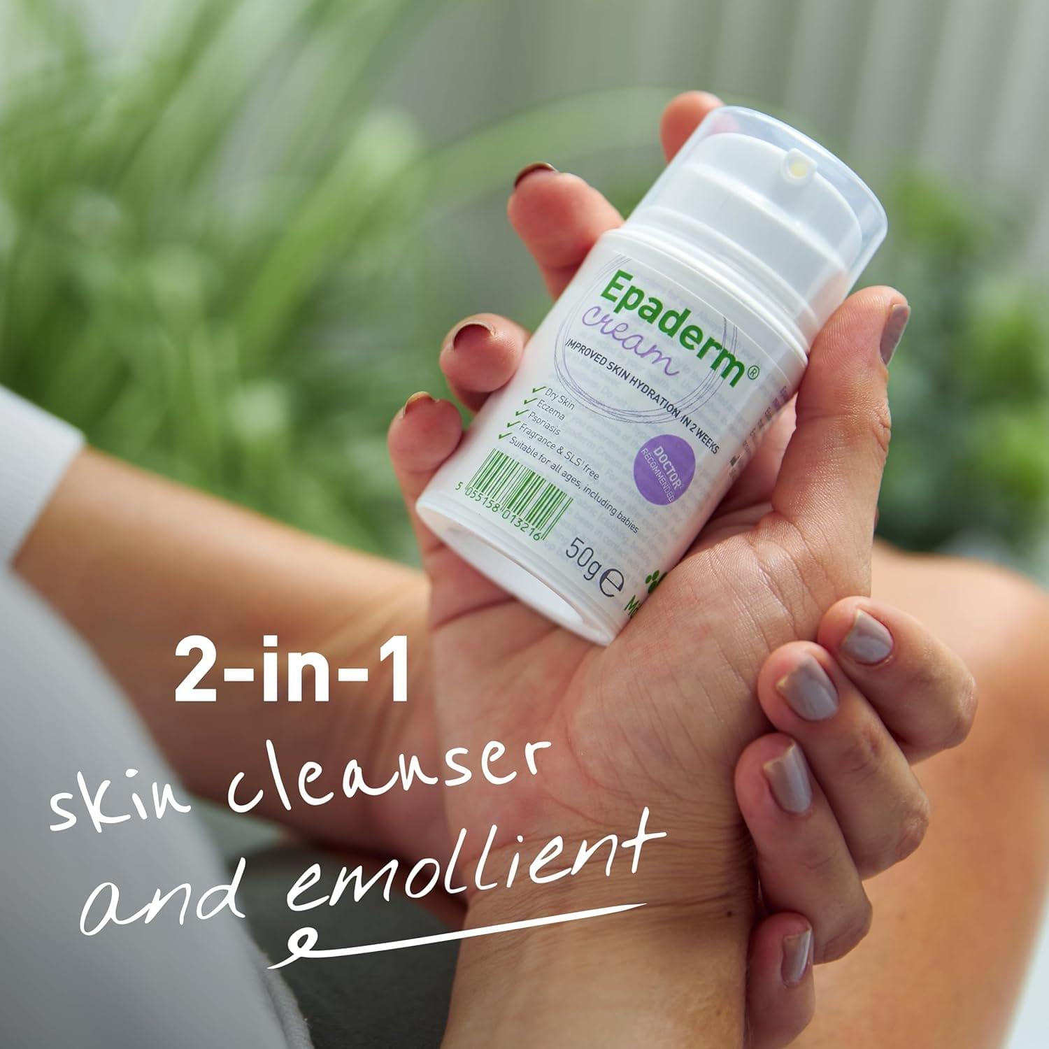 Epaderm Cream 50g Dry Skin Hydration Non-Greasy Doctor Recommended Suitable for all ages