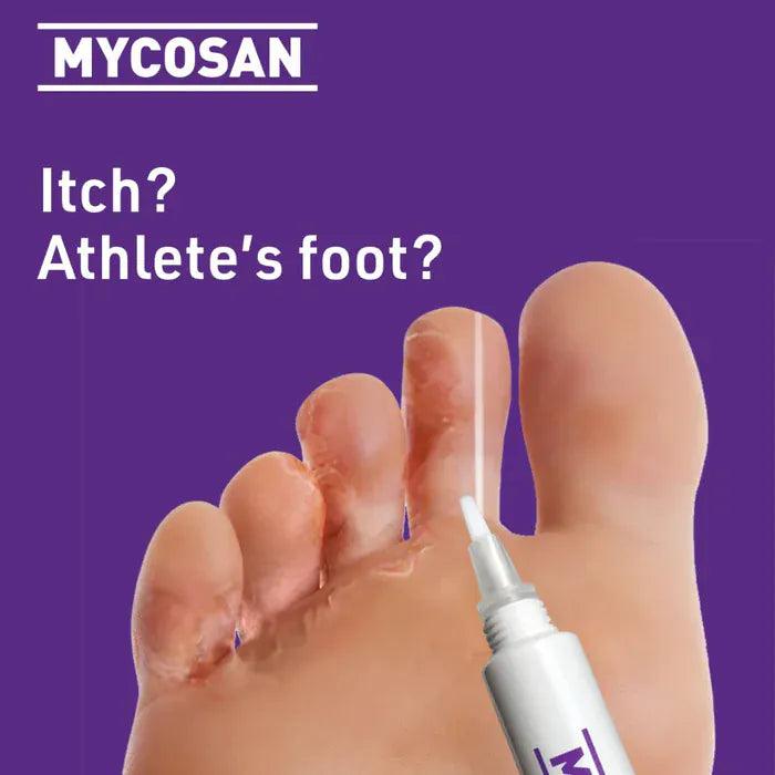 Mycosan Athlete's Foot Precision Brush 15ml - Instant Itch Relief, Kills 99.9% of fungi, Suitable for Diabetics