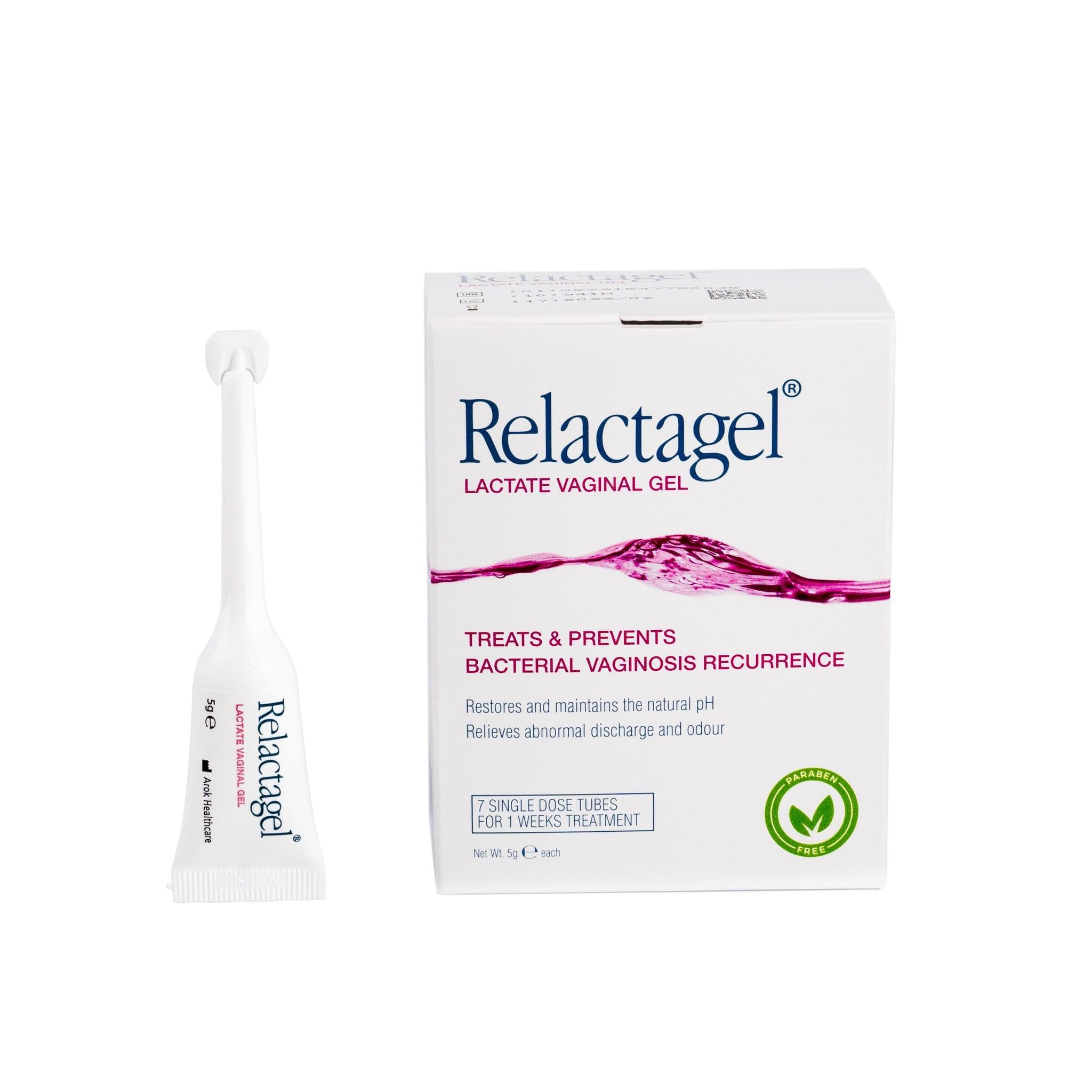 Relactagel Lactate Vaginal Gel - Treats & Prevents Bacterial Vaginosis, 7 Pack, Restores pH, Relieves Discharge & Odour