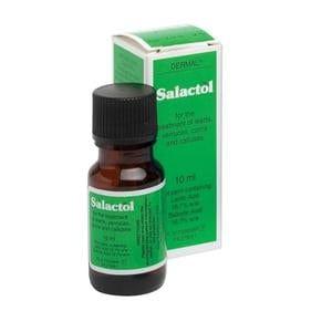 Salactol Collodion Wart Paint for treatment of warts, verrucas, corns and calluses - 10ml - Lactic Acid & Salicylic Acid