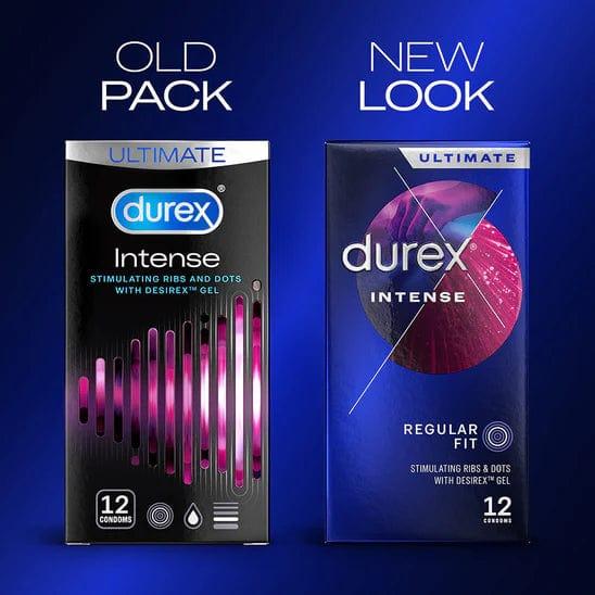 Durex Intense Condoms 12 Pack Ribbed Dotted Stimulating