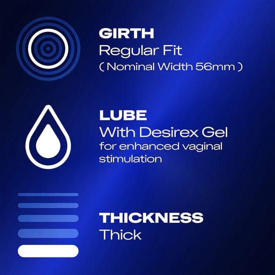 Durex Intense Condoms 12 Pack Ribbed Dotted Stimulating