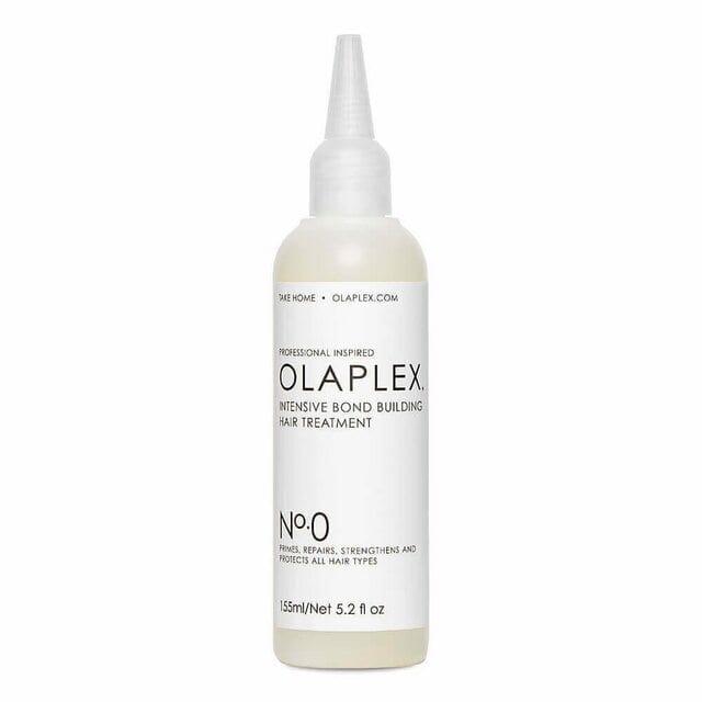 Olaplex No.0 Intensive Bond Building Hair Treatment 155ml. Image Features: Primes, Repairs, Strengthens, Protects, All Hair Types.