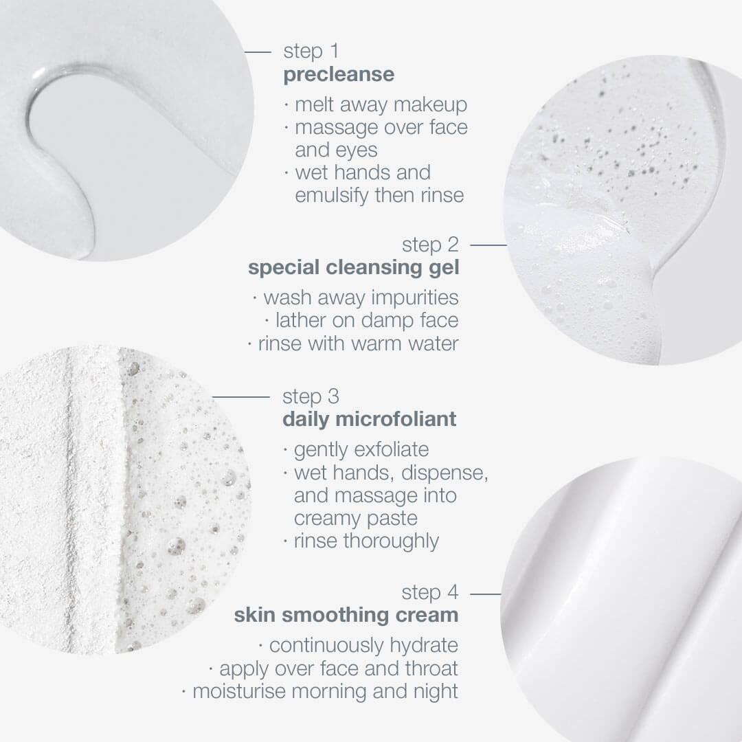 Dermalogica Discover Healthy Skin Kit for All Skin Types - Precleanse, Special Cleansing Gel, Daily Microfoliant, Skin Smoothing Cream