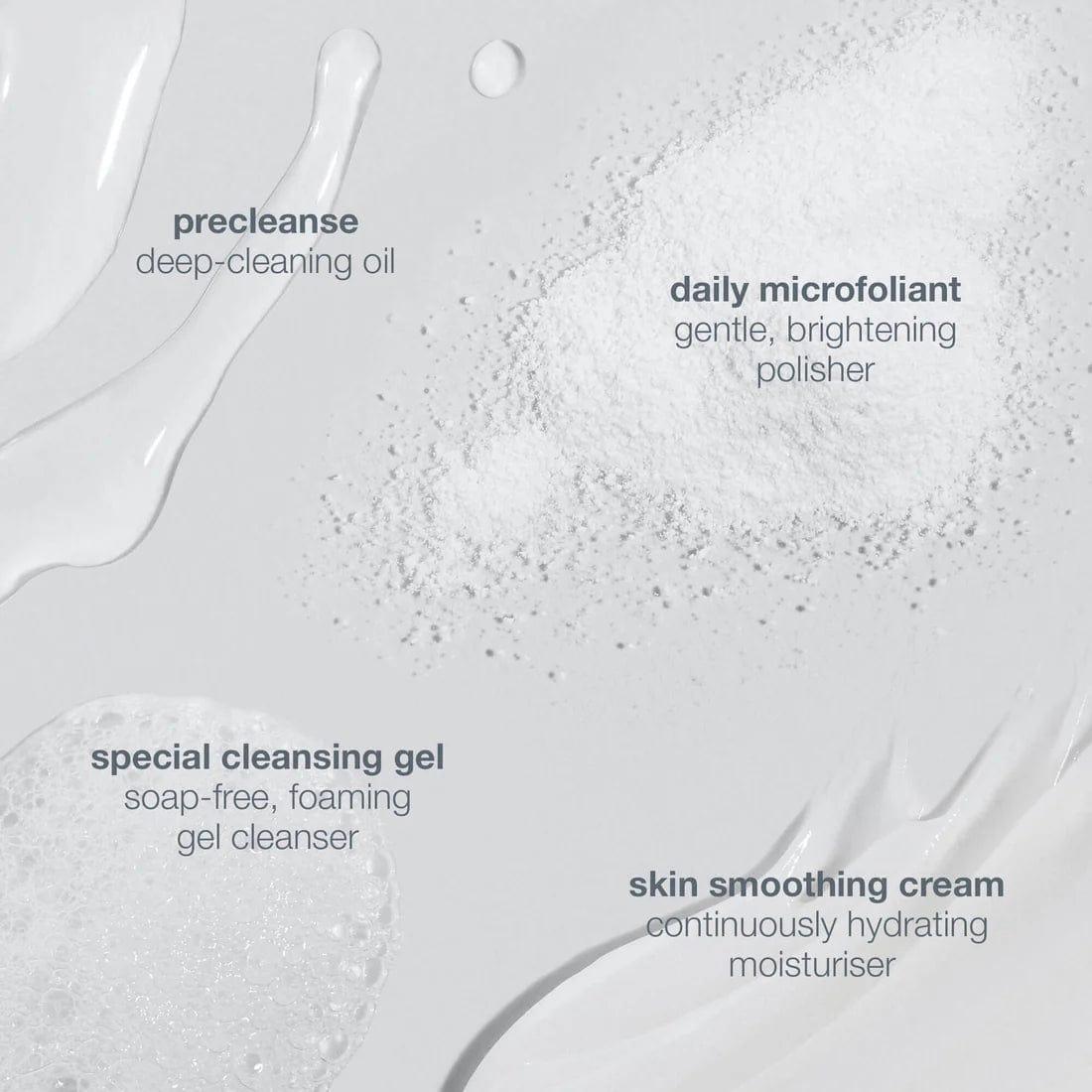 Dermalogica Discover Healthy Skin Kit for All Skin Types - Precleanse, Special Cleansing Gel, Daily Microfoliant, Skin Smoothing Cream