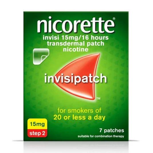 Nicorette Invisi 15mg Nicotine Patch 7 Patches for Smokers