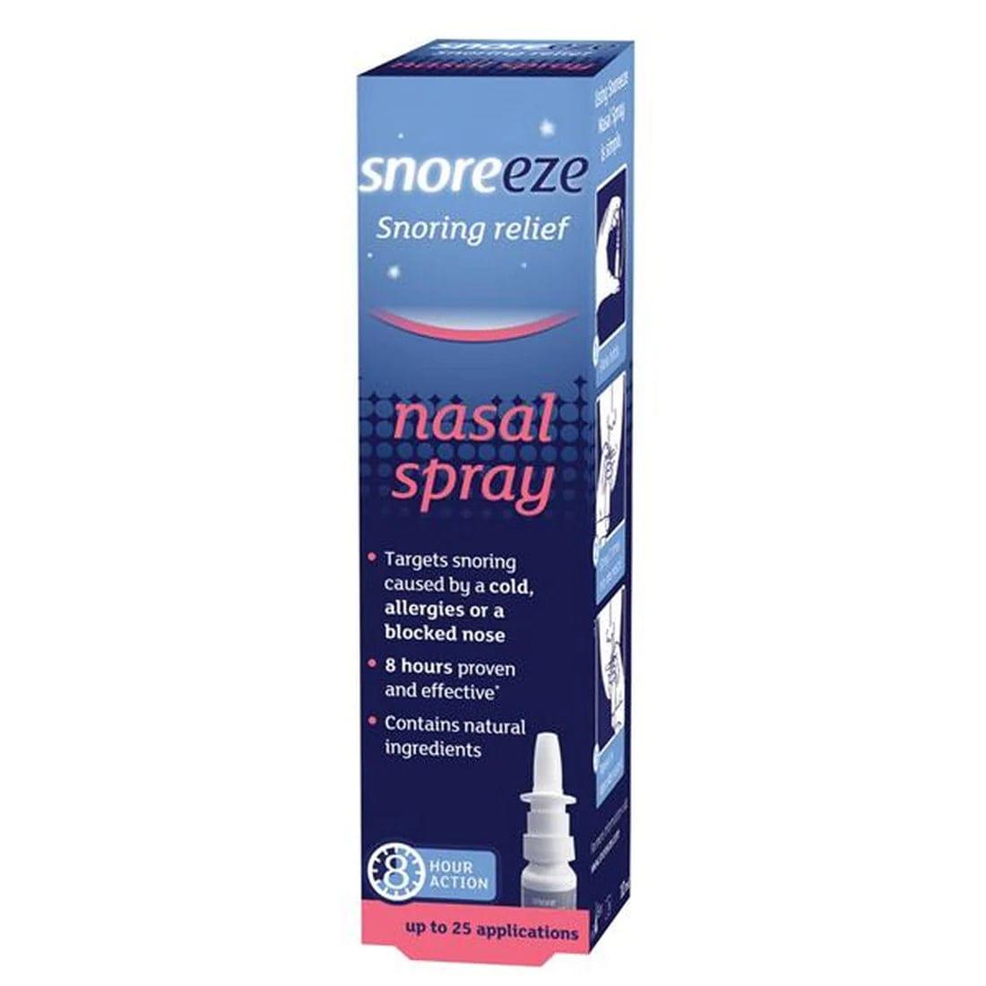 Snoreeze Nasal Spray 10ml - Snoring Relief, Targets snoring, 8 hours proven and effective, Contains natural ingredients
