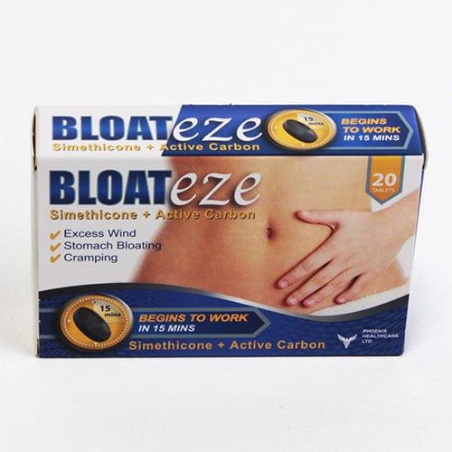 Bloateze 20 Tablets - Relieves Bloating, Excess Wind, Stomach Bloating, Cramping in 15 mins - Simethicone + Active Carbon