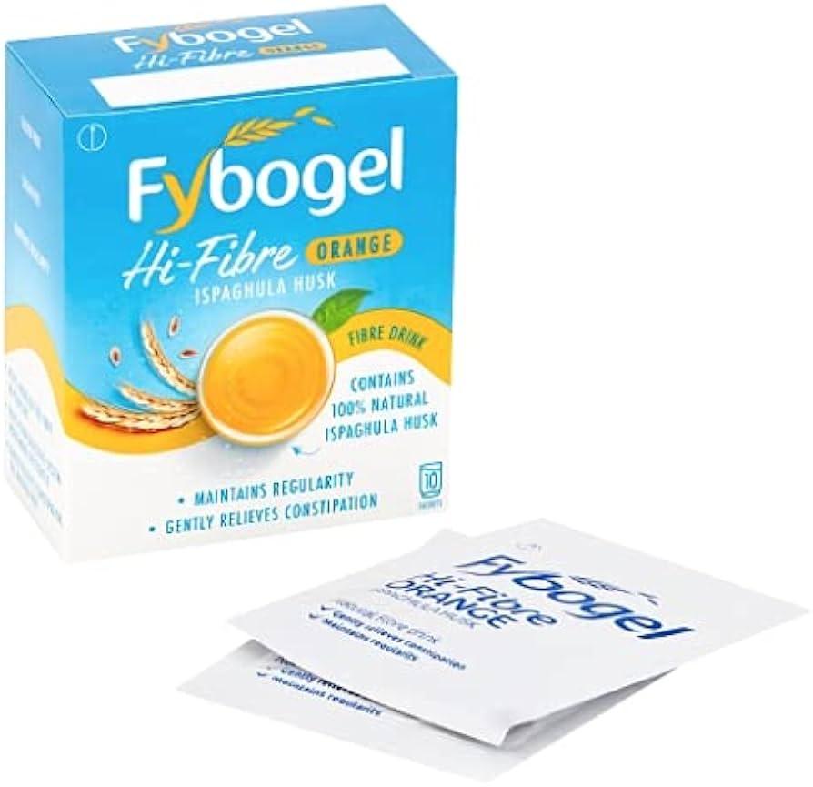 Fybogel Orange Fibre Drink 10 Sachets - Relieves Constipation & Maintains Regularity